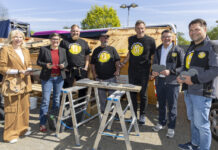 Ralf Moeller mit Boris Rhein motivieren für die Ausbildung im Handwerk